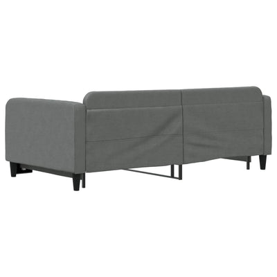 daybed med udtræk 100x200 cm stof mørkegrå