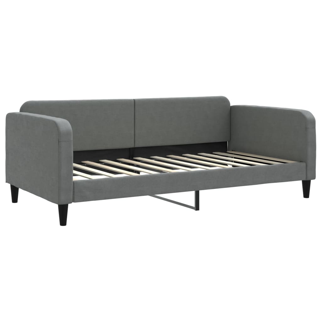 daybed med udtræk 100x200 cm stof mørkegrå