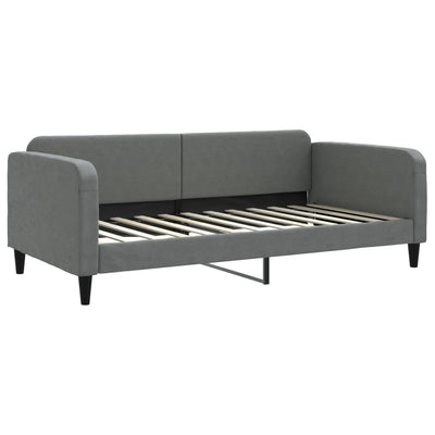 daybed med udtræk 100x200 cm stof mørkegrå