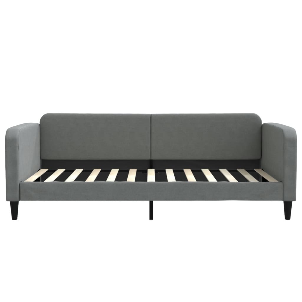 daybed med udtræk 100x200 cm stof mørkegrå