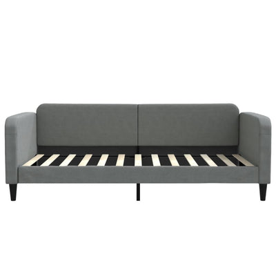 daybed med udtræk 100x200 cm stof mørkegrå