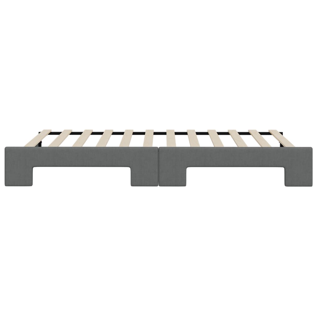 daybed med udtræk 100x200 cm stof mørkegrå