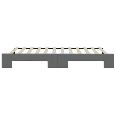 daybed med udtræk 100x200 cm stof mørkegrå