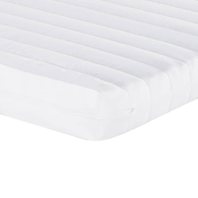 daybed med udtræk og madras 100x200 cm stof lysegrå