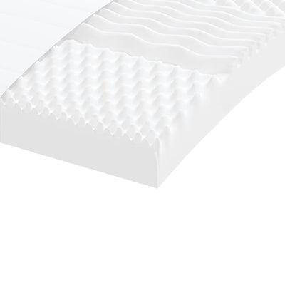 daybed med udtræk og madras 100x200 cm stof lysegrå