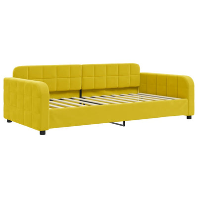 daybed med madras 100x200 cm velour gul