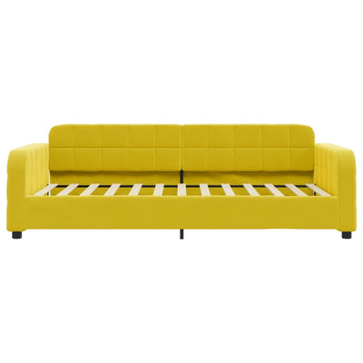 daybed med madras 100x200 cm velour gul