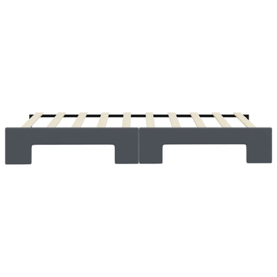 daybed med udtræk 90x190 cm velour mørkegrå