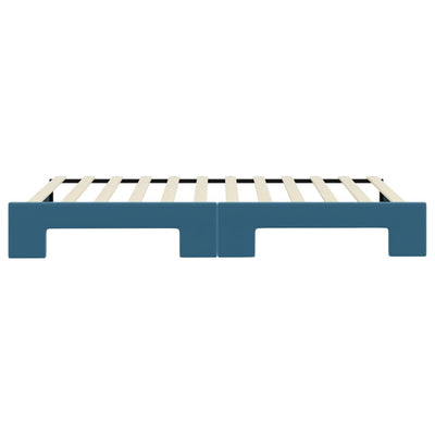 daybed med udtræk 100x200 cm velour blå