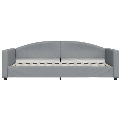 daybed med madras 90x200 cm stof lysegrå