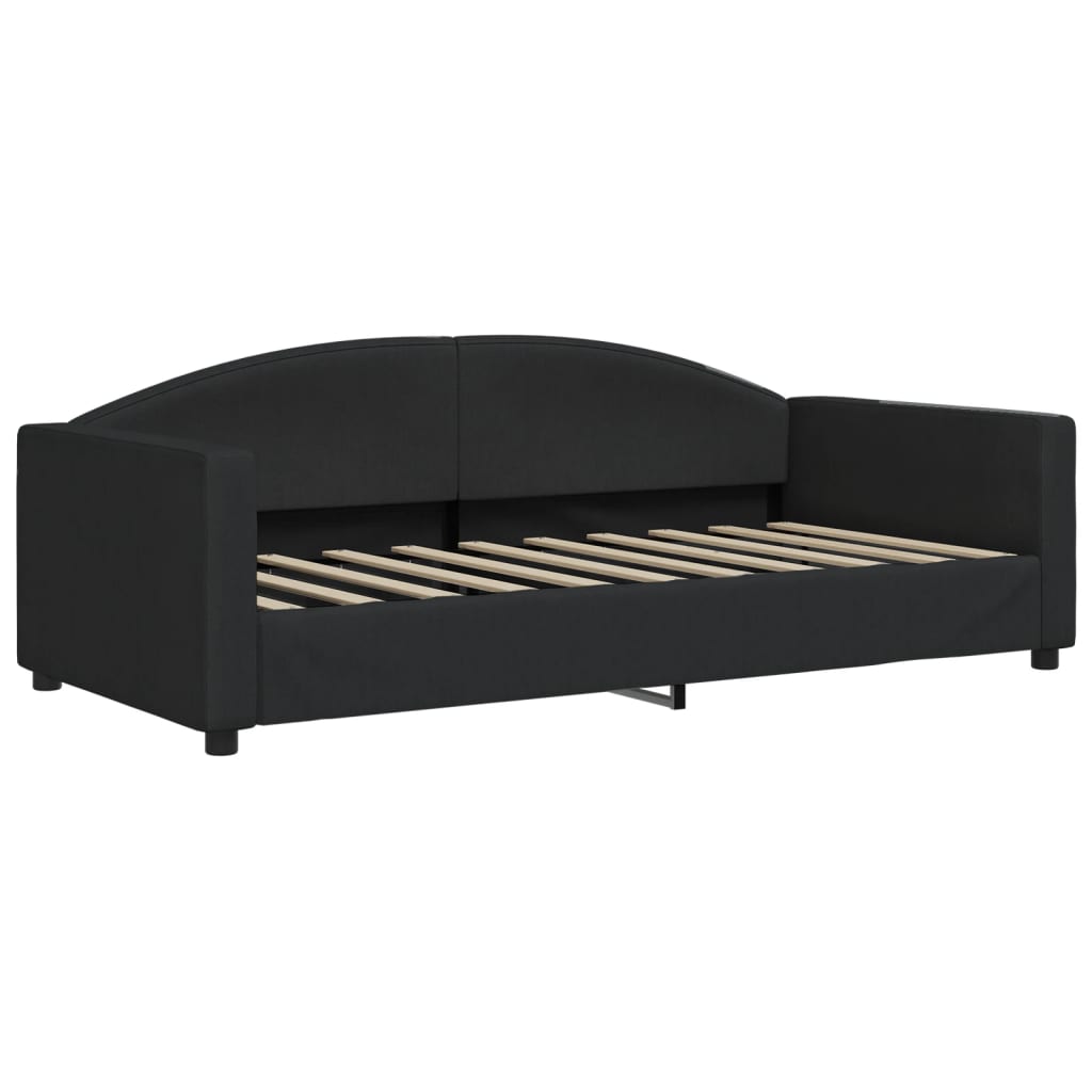daybed med madras 90x190 cm stof sort