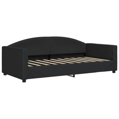 daybed med madras 90x190 cm stof sort