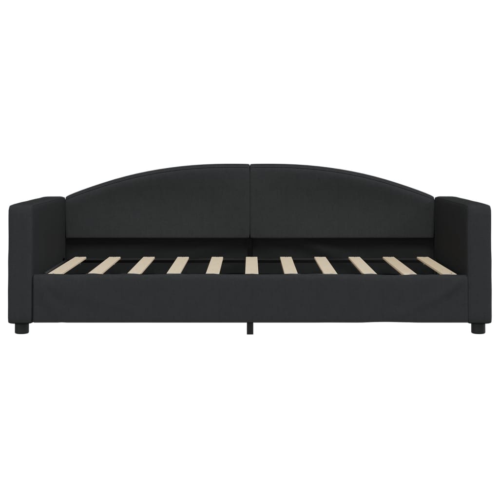 daybed med madras 90x190 cm stof sort