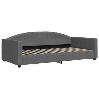 daybed med udtræk 100x200 cm stof mørkegrå