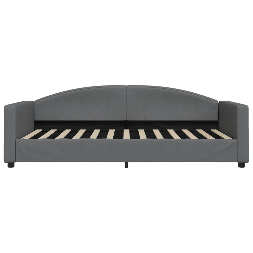 daybed med udtræk 100x200 cm stof mørkegrå