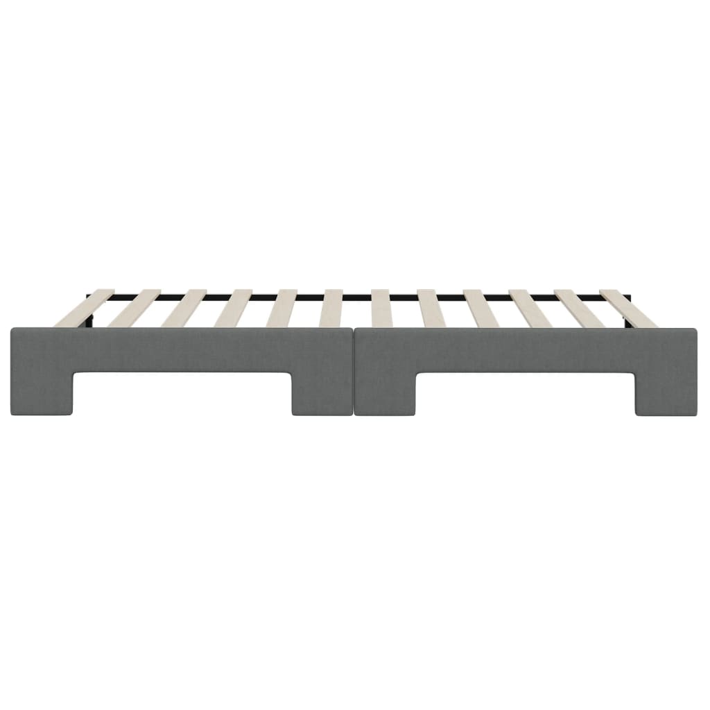 daybed med udtræk 100x200 cm stof mørkegrå