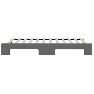 daybed med udtræk 100x200 cm stof mørkegrå