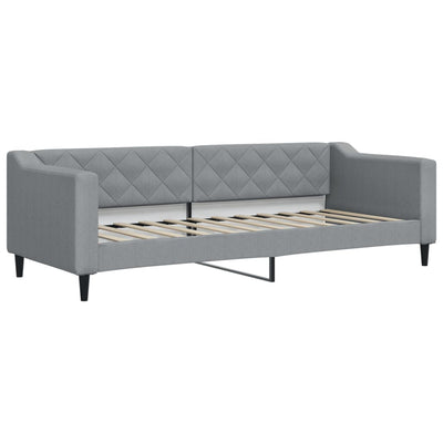daybed med madras 80x200 cm stof lysegrå