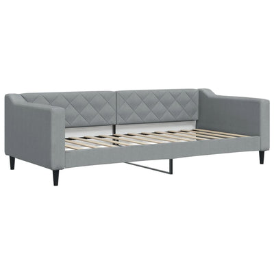 daybed med madras 90x200 cm stof lysegrå