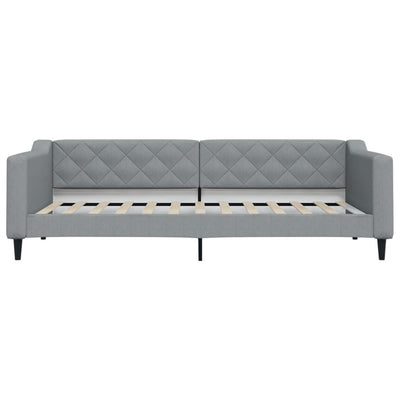 daybed med madras 90x200 cm stof lysegrå
