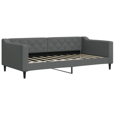 daybed med udtræk 90x190 cm stof mørkegrå