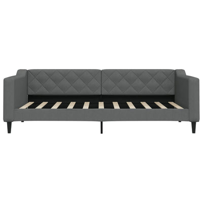 daybed med udtræk 90x190 cm stof mørkegrå