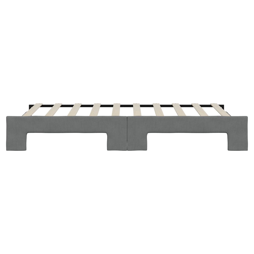 daybed med udtræk 90x190 cm stof mørkegrå