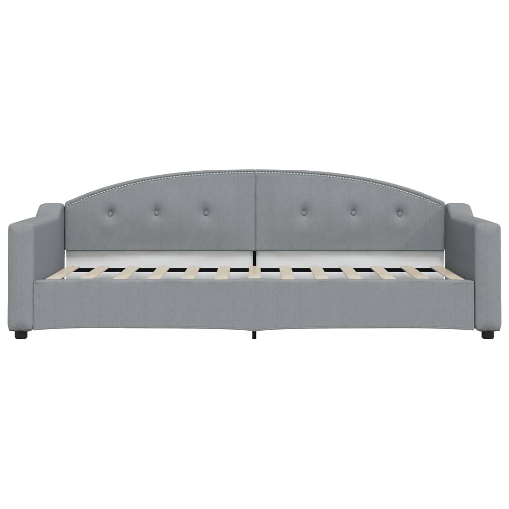 daybed med udtræk 80x200 cm stof lysegrå
