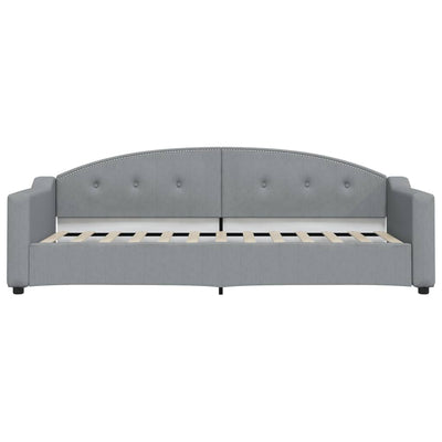 daybed med udtræk 80x200 cm stof lysegrå