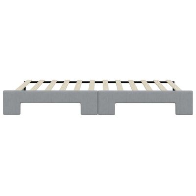 daybed med udtræk 80x200 cm stof lysegrå