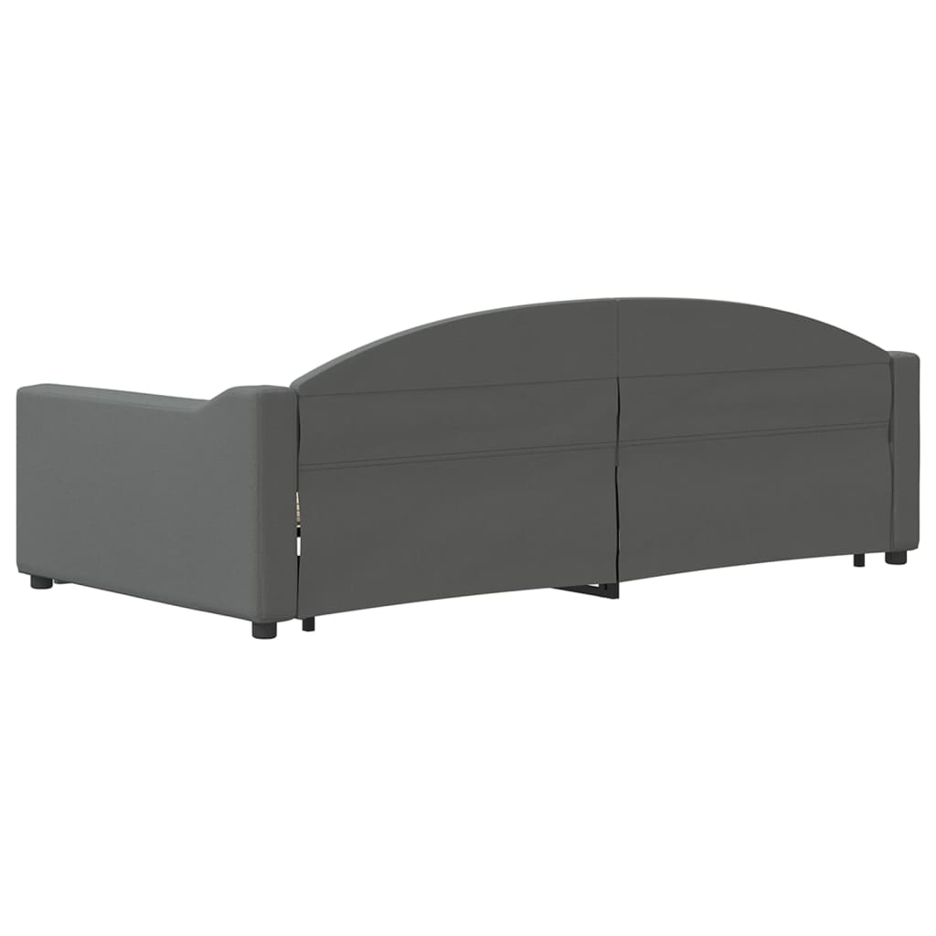 daybed med udtræk 100x200 cm stof mørkegrå
