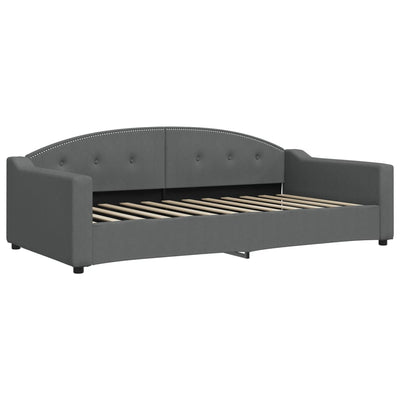 daybed med udtræk 100x200 cm stof mørkegrå