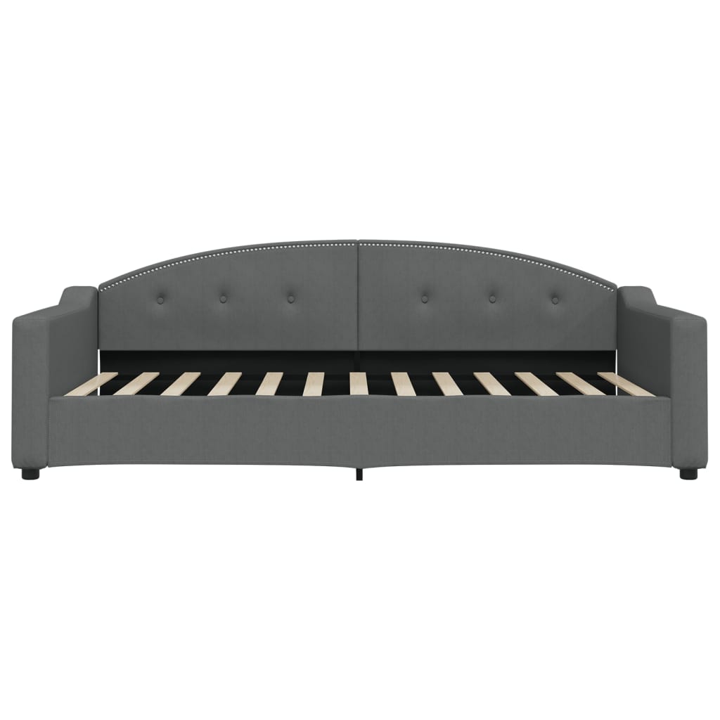 daybed med udtræk 100x200 cm stof mørkegrå