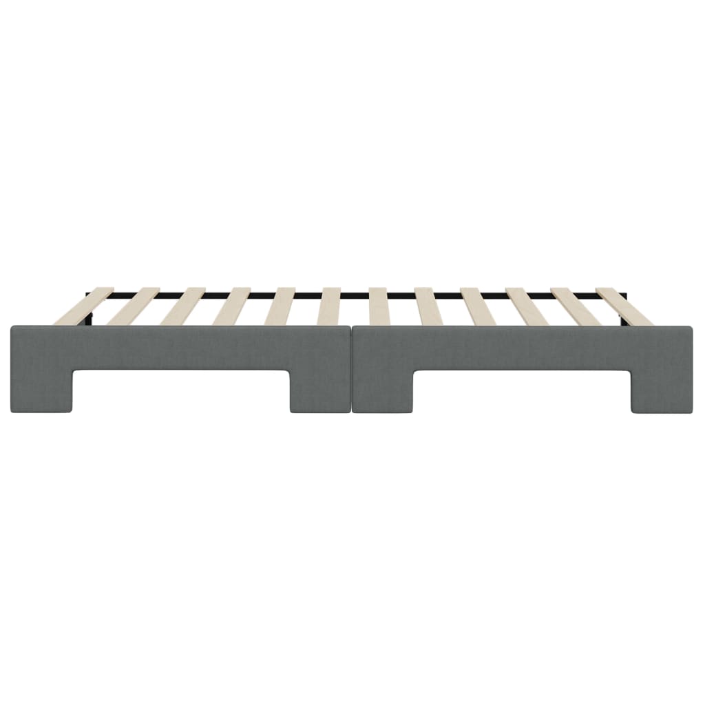 daybed med udtræk 100x200 cm stof mørkegrå