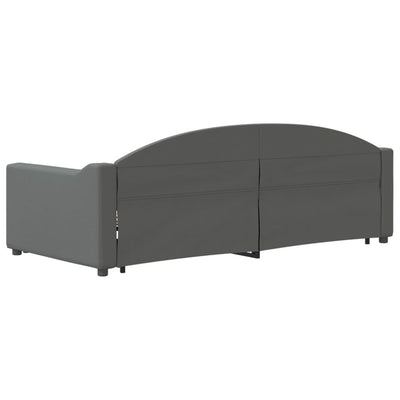 daybed med udtræk 90x190 cm stof mørkegrå