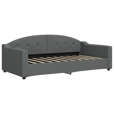 daybed med udtræk 90x190 cm stof mørkegrå