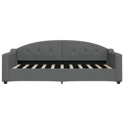 daybed med udtræk 90x190 cm stof mørkegrå