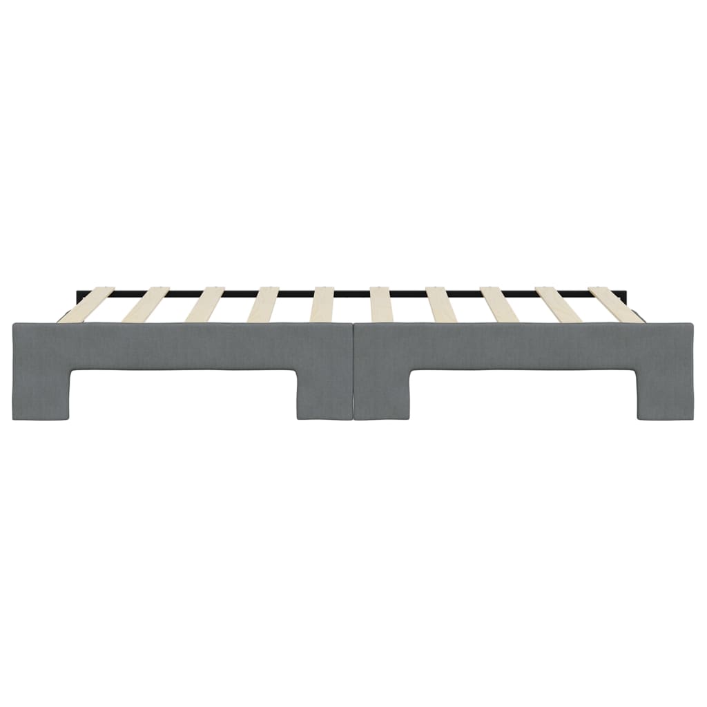 daybed med udtræk 90x190 cm stof mørkegrå