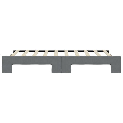 daybed med udtræk 90x190 cm stof mørkegrå