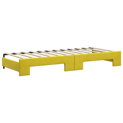 daybed med udtræk 80x200 cm velour gul