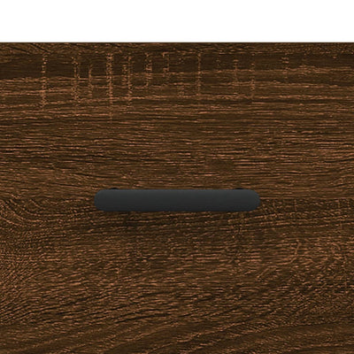 højskab 69,5x34x180 cm konstrueret træ brun egetræsfarve