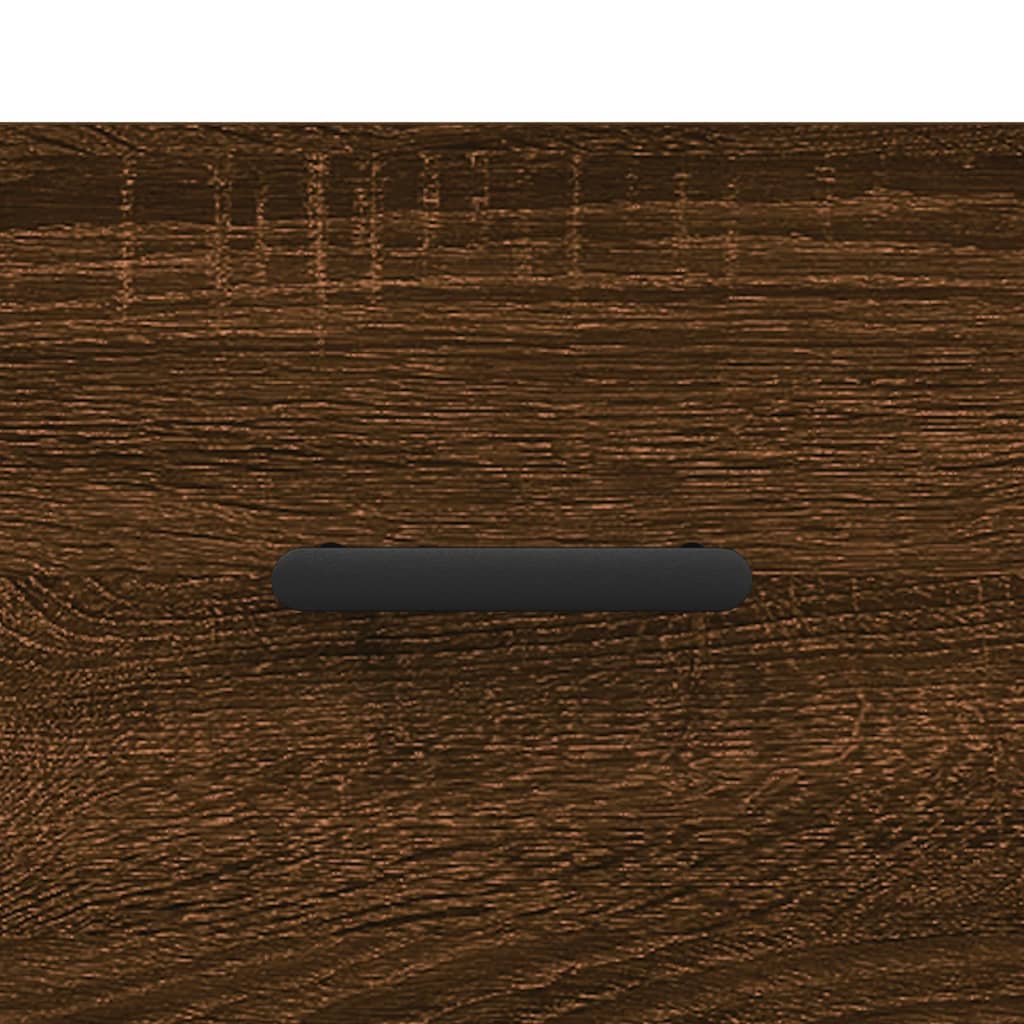 højskab 69,5x34x180 cm konstrueret træ brun egetræsfarve