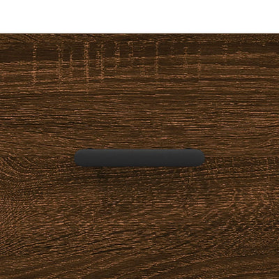 højskab 69,5x34x180 cm konstrueret træ brun egetræsfarve