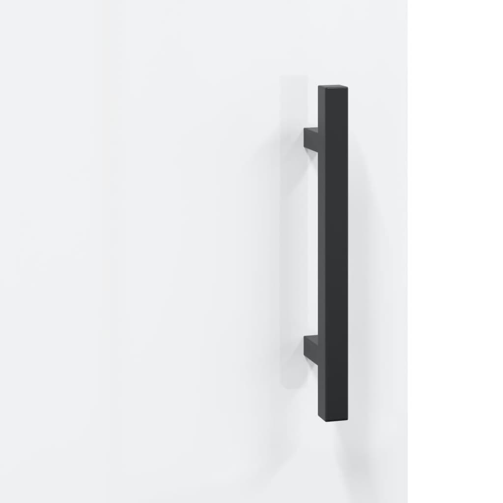 højskab 69,5x34x180 cm konstrueret træ hvid højglans
