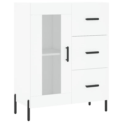 højskab 69,5x34x180 cm konstrueret træ hvid