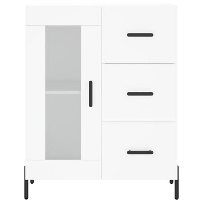 højskab 69,5x34x180 cm konstrueret træ hvid