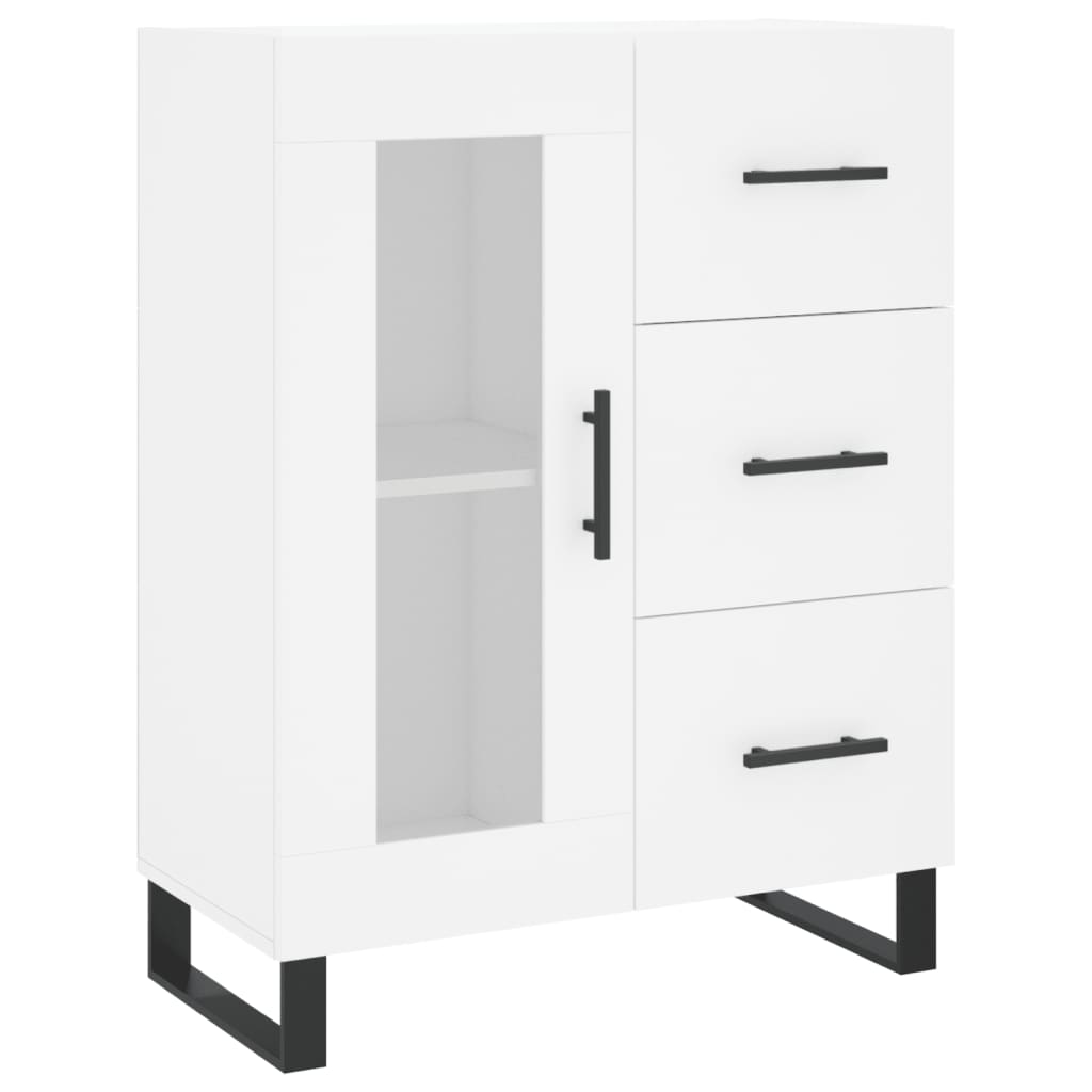 højskab 69,5x34x180 cm konstrueret træ hvid
