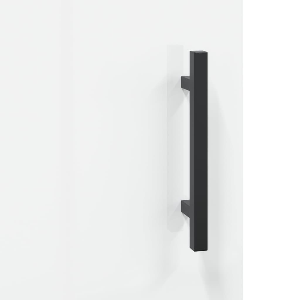 højskab 69,5x34x180 cm konstrueret træ hvid højglans