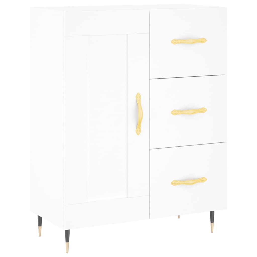 højskab 69,5x34x180 cm konstrueret træ hvid