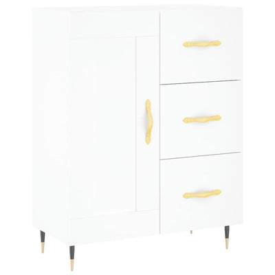 højskab 69,5x34x180 cm konstrueret træ hvid